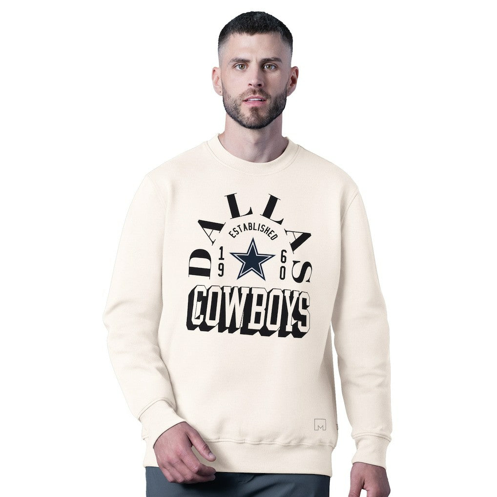 Dallas Cowboys MSX by Michael Strahan Whiteout Tri-Blend Sweatshirt - White - NFL