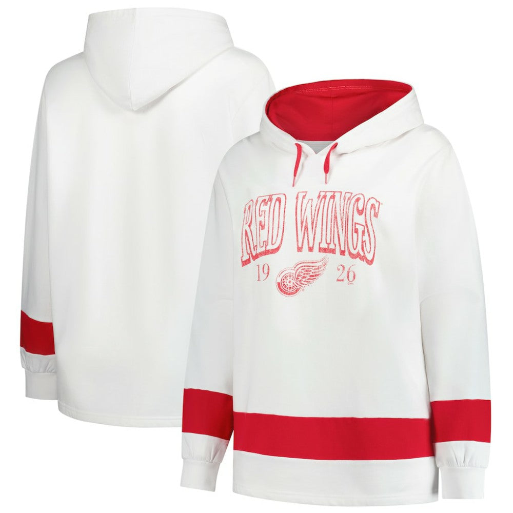 Detroit Red Wings Profile Women's Plus Size Hoodie - White | NHL near me