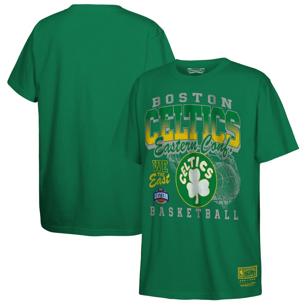 Mitchell & Ness Boston Celtics Youth 2025 NBA Playoffs Retro Monumental T-Shirt Kelly Green