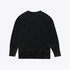 Chicago Bears Women's Delineate Mineral Wash Crewneck Sweatshirt - Black - Mitchell & Ness