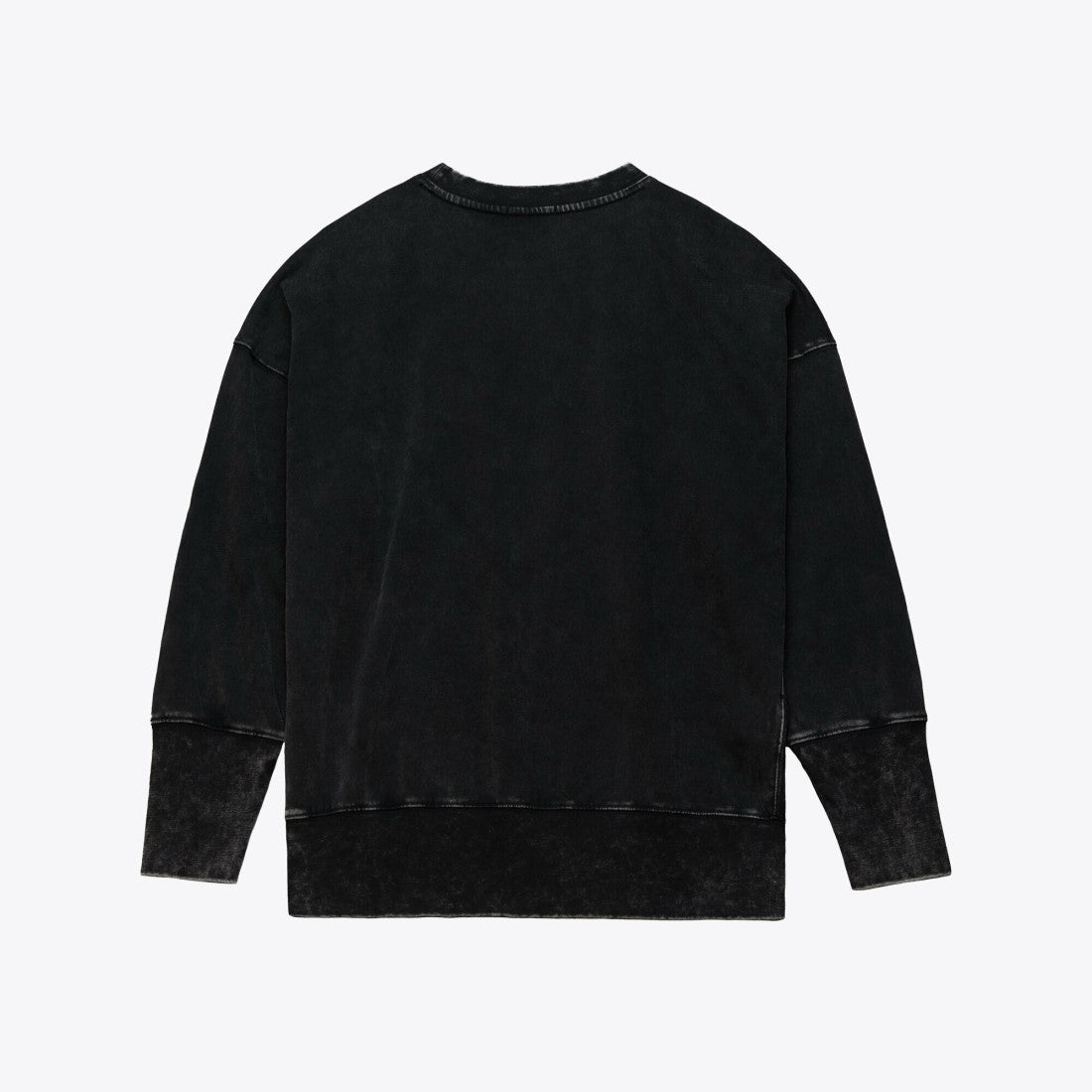 Green Bay Packers Women's Delineate Mineral Wash Crewneck Sweatshirt - Black - Mitchell & Ness