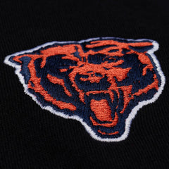 Chicago Bears Women's Cropped Long Sleeve Rugby Polo - Black - Mitchell & Ness