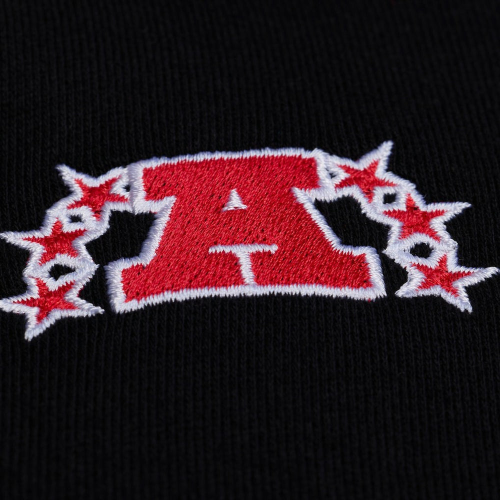 Kansas City Chiefs Women's Cropped Long Sleeve Rugby Polo - Black - Mitchell & Ness
