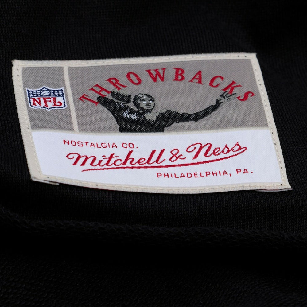 Buffalo Bills Women's Throwback Cropped Long Sleeve Rugby Polo - Black - Mitchell & Ness