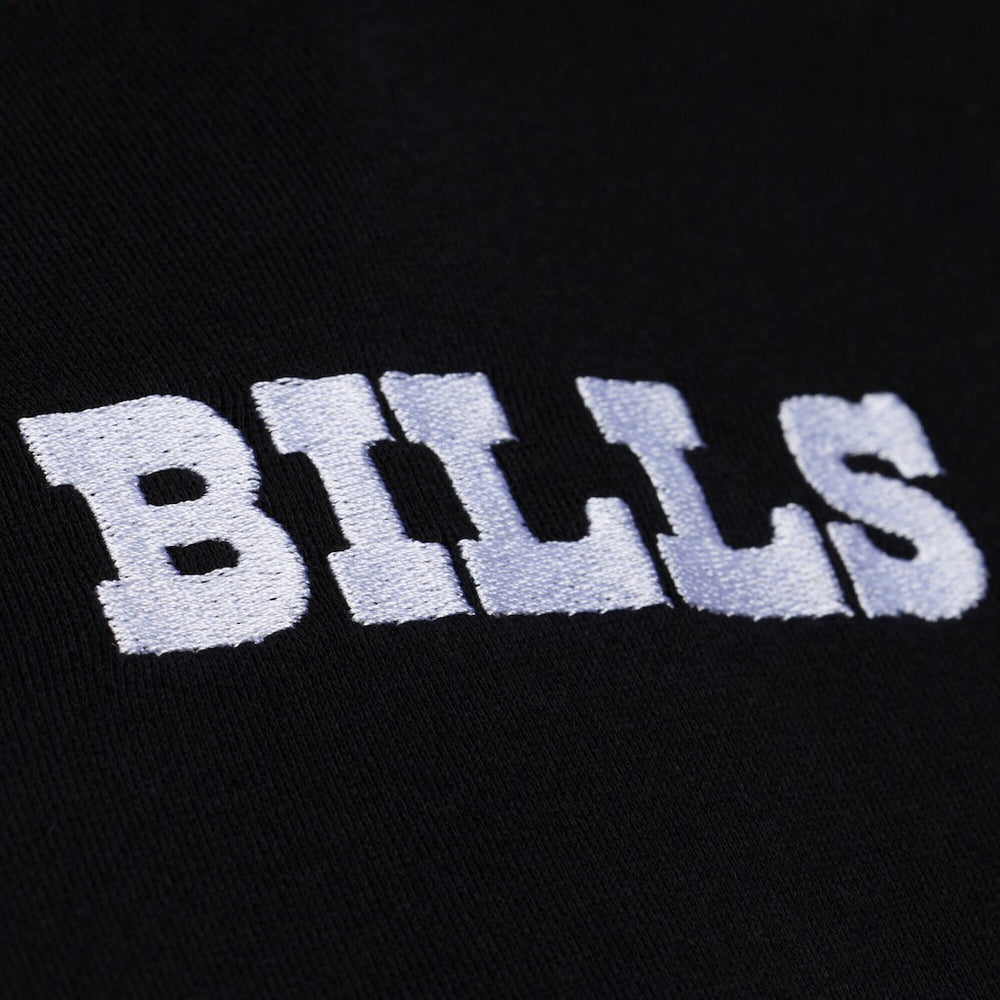 Buffalo Bills Women's Throwback Cropped Long Sleeve Rugby Polo - Black - Mitchell & Ness