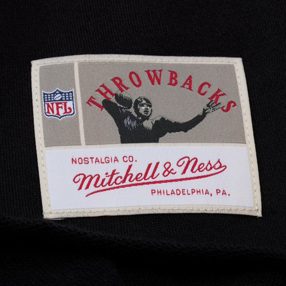 Denver Broncos Women's Throwback Cropped Long Sleeve Rugby Polo - Black - Mitchell & Ness