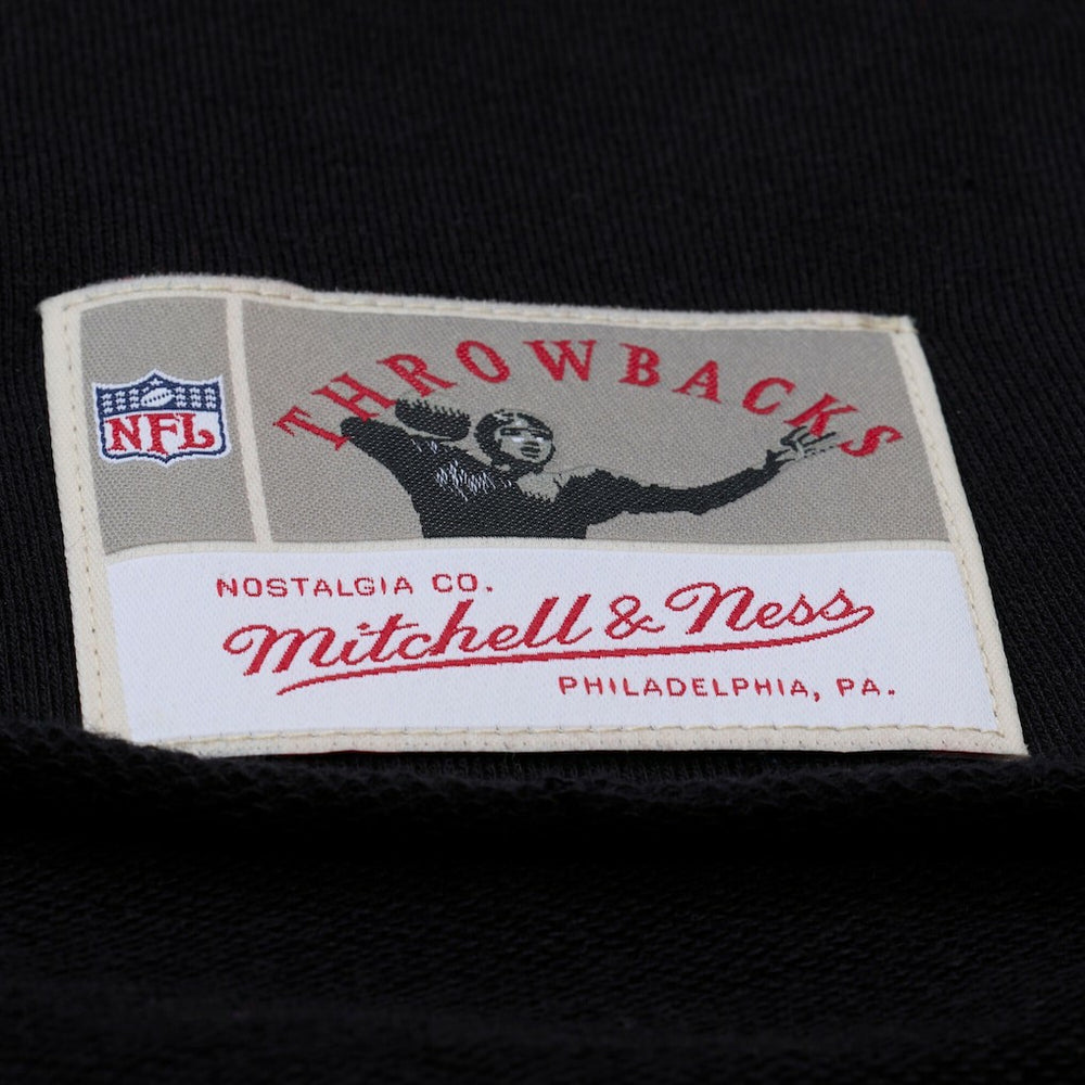 San Francisco 49ers Women's Cropped Long Sleeve Rugby Polo - Black - Mitchell & Ness