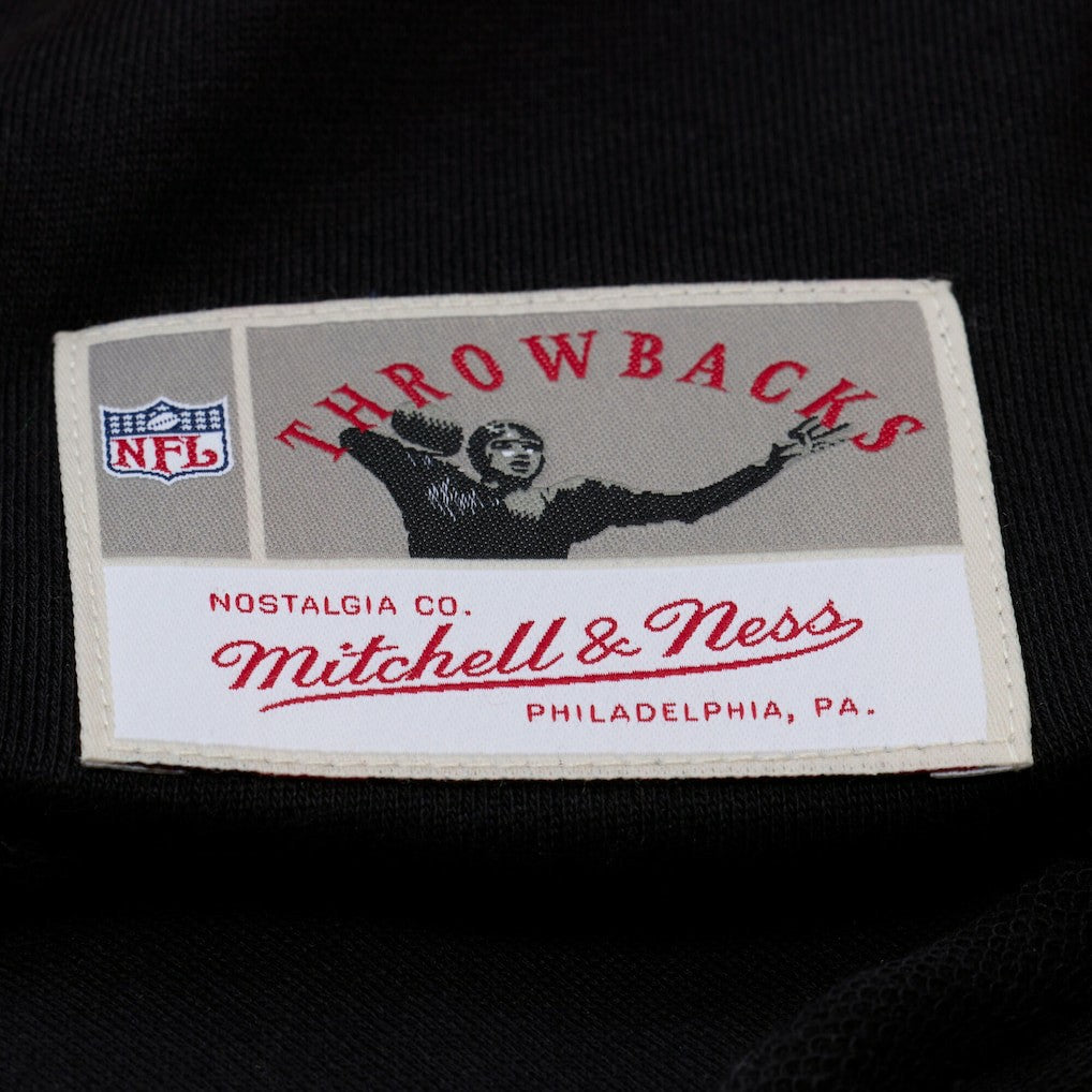 Pittsburgh Steelers Women's Cropped Long Sleeve Rugby Polo - Black - Mitchell & Ness