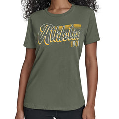 Athletics Starter Women's Groovy Script Team Fitted T-Shirt Sale