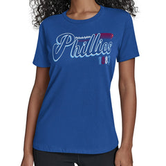 Philadelphia Phillies Starter Women's Groovy Script Team Fitted T-Shirt Online