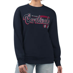 St. Louis Cardinals Starter Women's Groovy Script Team Fleece Pullover Sweatshirt Sale