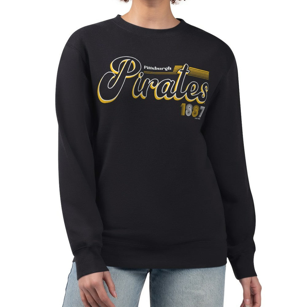 Pittsburgh Pirates Starter Women's Groovy Script Team Fleece Pullover Sweatshirt Outlet