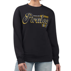 Pittsburgh Pirates Starter Women's Groovy Script Team Fleece Pullover Sweatshirt Outlet
