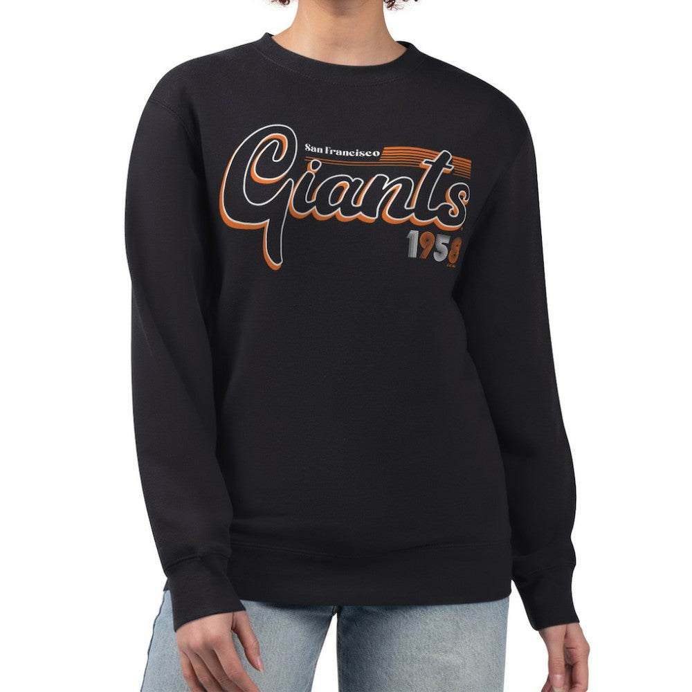 San Francisco Giants Starter Women's Groovy Script Team Fleece Pullover Sweatshirt Discount