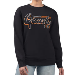 San Francisco Giants Starter Women's Groovy Script Team Fleece Pullover Sweatshirt Discount