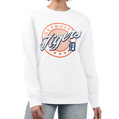 Detroit Tigers G-III 4Her by Carl Banks Women's Pinstripe Circle Team Fleece Pullover Sweatshirt Near Me