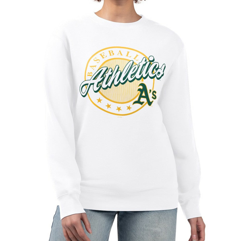 Athletics G-III 4Her by Carl Banks Women's Pinstripe Circle Team Fleece Pullover Sweatshirt Outlet