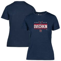 Alexander Ovechkin Washington Capitals Levelwear Women's NHL All-Time Leading Goal Scorer Milestone Stars Name & Number Maddox T-Shirt - Navy | NHL sale