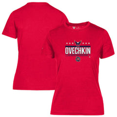 Alexander Ovechkin Washington Capitals Levelwear Women's NHL All-Time Leading Goal Scorer Milestone Stars Name & Number Maddox T-Shirt - Red | NHL Clearance
