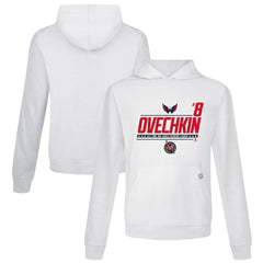 Alexander Ovechkin Washington Capitals Levelwear NHL All-Time Leading Goal Scorer Milestone Name & Number Relay Pullover Hoodie - White | NHL sale
