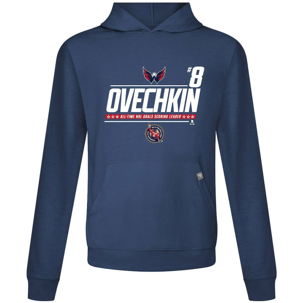 Alexander Ovechkin Washington Capitals Levelwear NHL All-Time Leading Goal Scorer Milestone Name & Number Relay Pullover Hoodie - Navy | NHL online