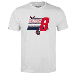 Alexander Ovechkin Washington Capitals Levelwear Youth NHL All-Time Leading Goal Scorer Milestone Stripes Name & Number Little Richmond T-Shirt - White | NHL Lifestyle