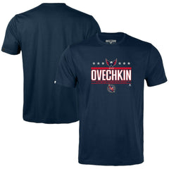 Alexander Ovechkin Washington Capitals Levelwear Youth NHL All-Time Leading Goal Scorer Milestone Stars Name & Number Little Richmond T-Shirt - Navy | NHL Lifestyle