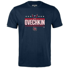 Alexander Ovechkin Washington Capitals Levelwear Youth NHL All-Time Leading Goal Scorer Milestone Stars Name & Number Little Richmond T-Shirt - Navy | NHL Lifestyle