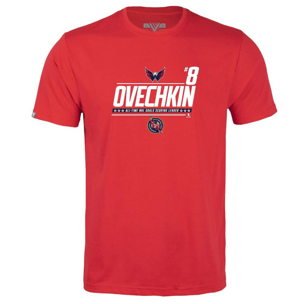 Alexander Ovechkin Washington Capitals Levelwear Youth NHL All-Time Leading Goal Scorer Milestone Name & Number Little Richmond T-Shirt - Red | NHL discount