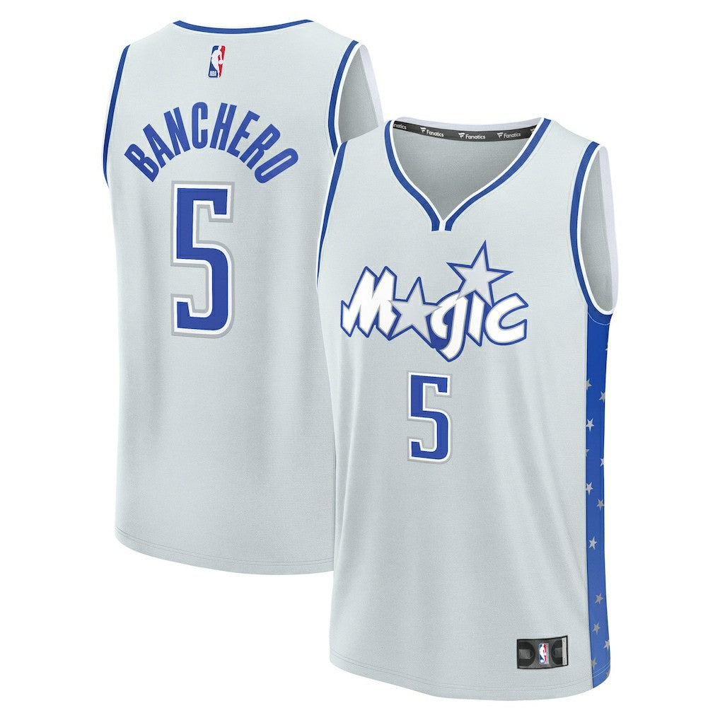 Fanatics Paolo Banchero Orlando Magic 2025/26 City Edition Fast Break Jersey Silver