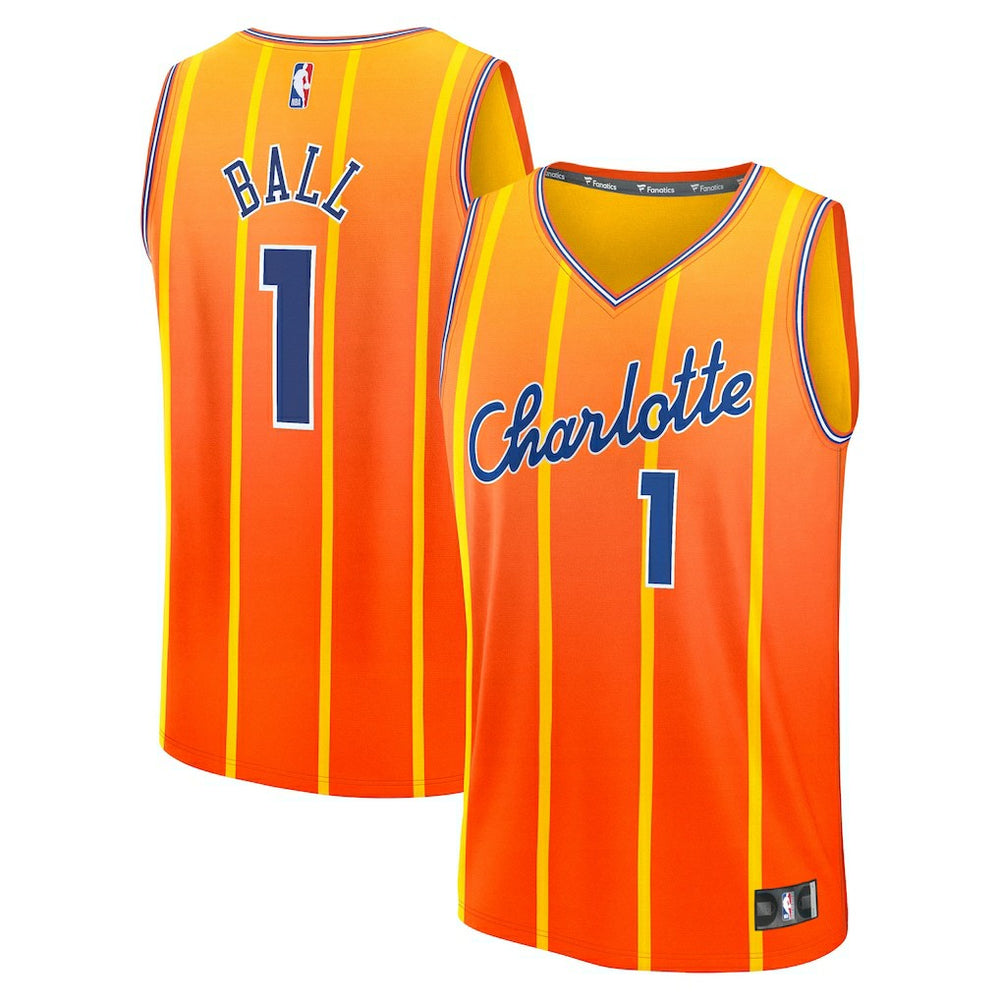 Fanatics LaMelo Ball Charlotte Hornets 2025/26 City Edition Fast Break Jersey Orange