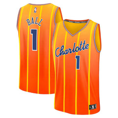 Fanatics LaMelo Ball Charlotte Hornets 2025/26 City Edition Fast Break Jersey Orange