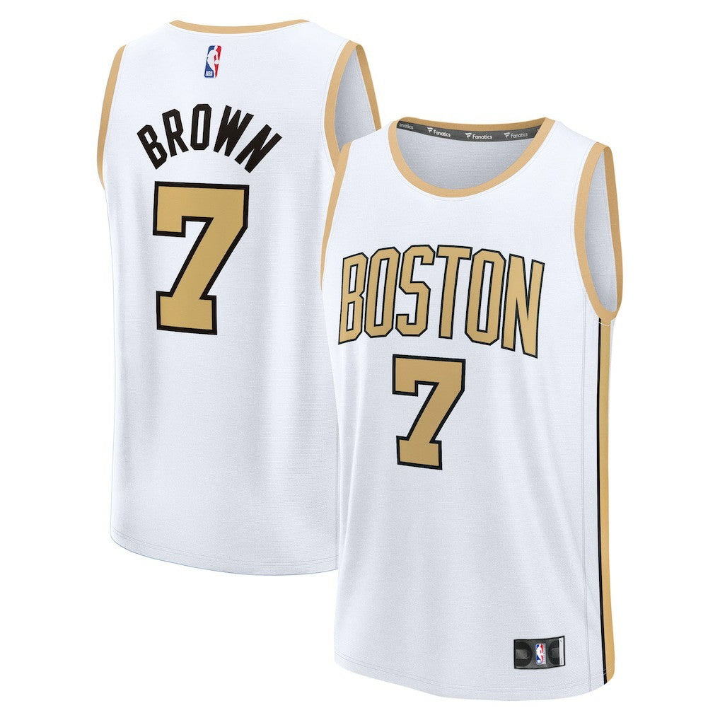 Fanatics Jaylen Brown Boston Celtics 2025/26 City Edition Fast Break Jersey White