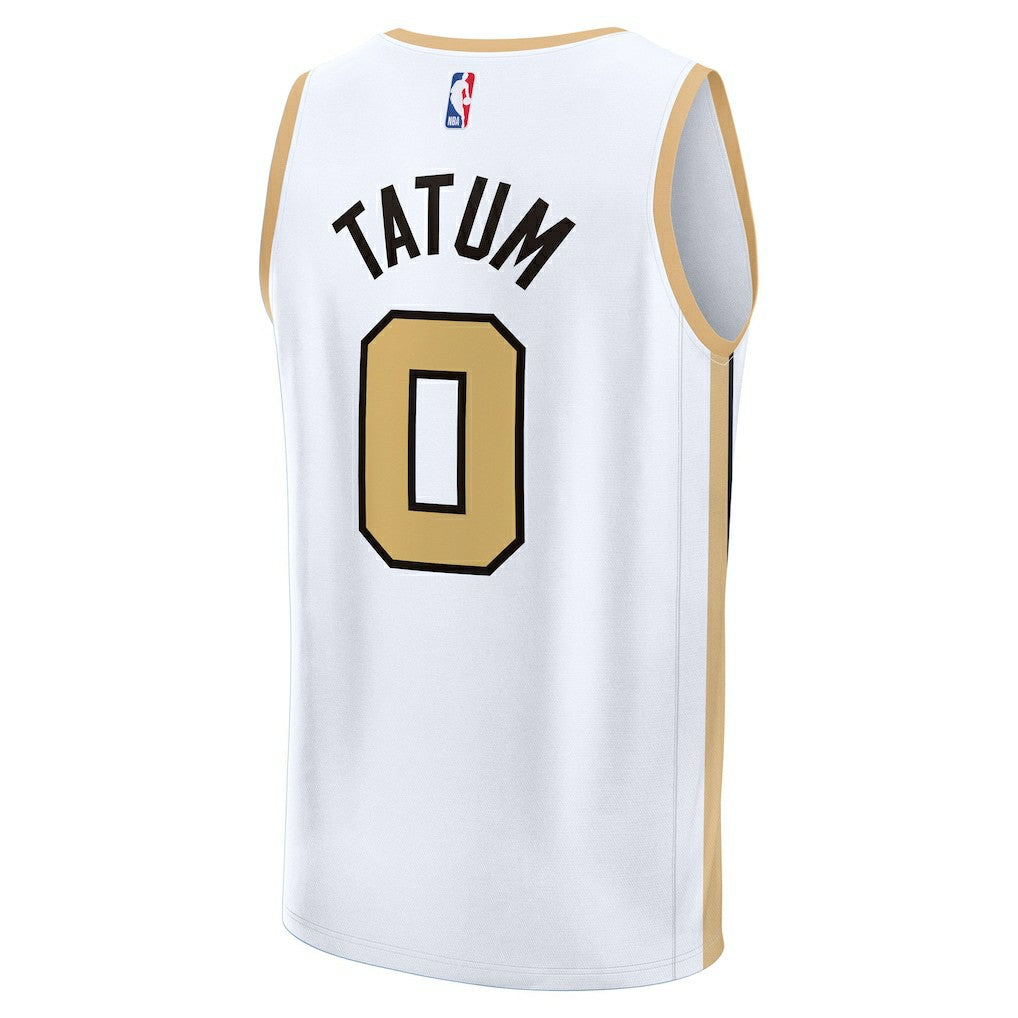 Fanatics Jayson Tatum Boston Celtics Youth 2025/26 City Edition Fast Break Jersey White