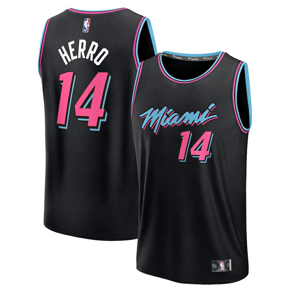Fanatics Tyler Herro Miami Heat Youth 2025/26 City Edition Fast Break Jersey Black
