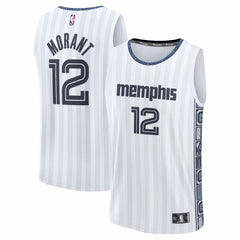Fanatics Ja Morant Memphis Grizzlies Youth 2025/26 City Edition Fast Break Jersey White