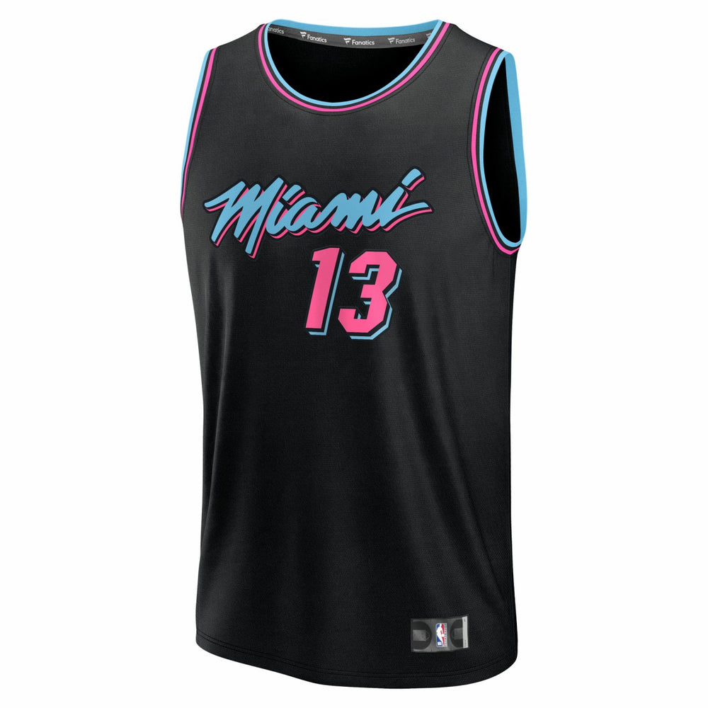 Fanatics Bam Adebayo Miami Heat Youth 2025/26 City Edition Fast Break Jersey Black