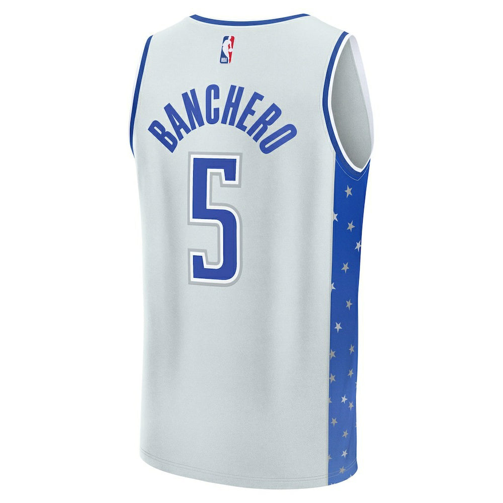 Fanatics Paolo Banchero Orlando Magic Youth 2025/26 City Edition Fast Break Jersey Silver