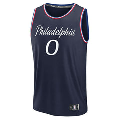 Fanatics Tyrese Maxey Philadelphia 76ers Youth 2025/26 City Edition Fast Break Jersey Navy