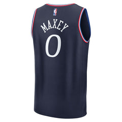 Fanatics Tyrese Maxey Philadelphia 76ers Youth 2025/26 City Edition Fast Break Jersey Navy