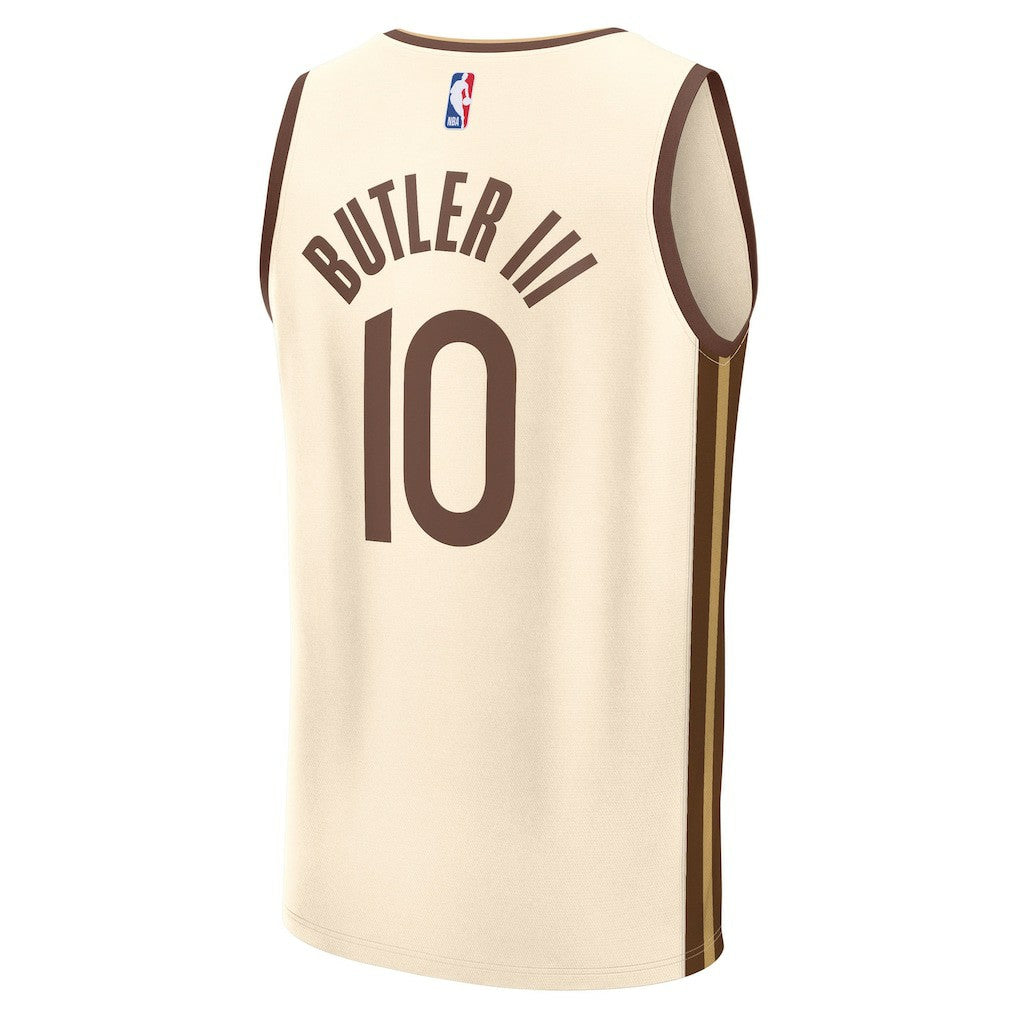 Fanatics Jimmy Butler III Golden State Warriors Youth 2025/26 City Edition Fast Break Jersey Tan