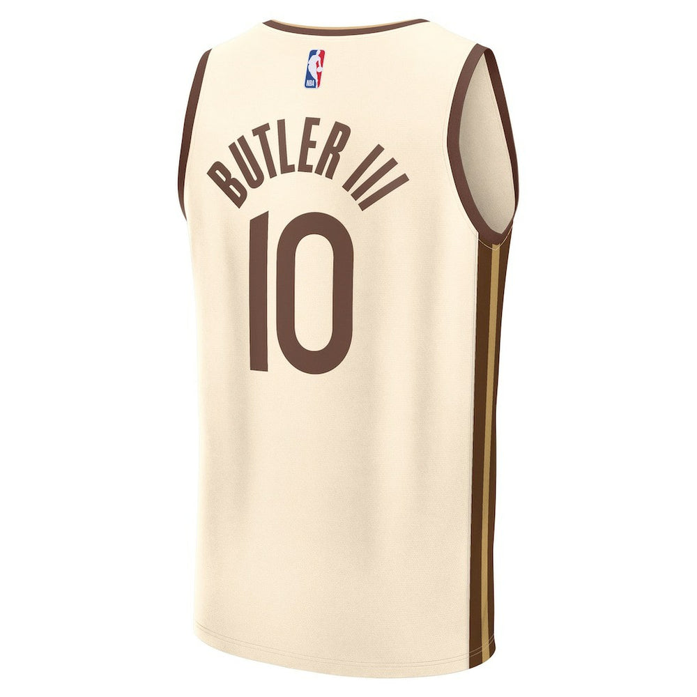 Fanatics Jimmy Butler III Golden State Warriors Youth 2025/26 City Edition Fast Break Jersey Tan
