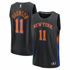 Fanatics Jalen Brunson New York Knicks Fast Break Jersey Statement Edition Black