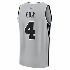Fanatics De'Aaron Fox San Antonio Spurs Fast Break Jersey Statement Edition Silver