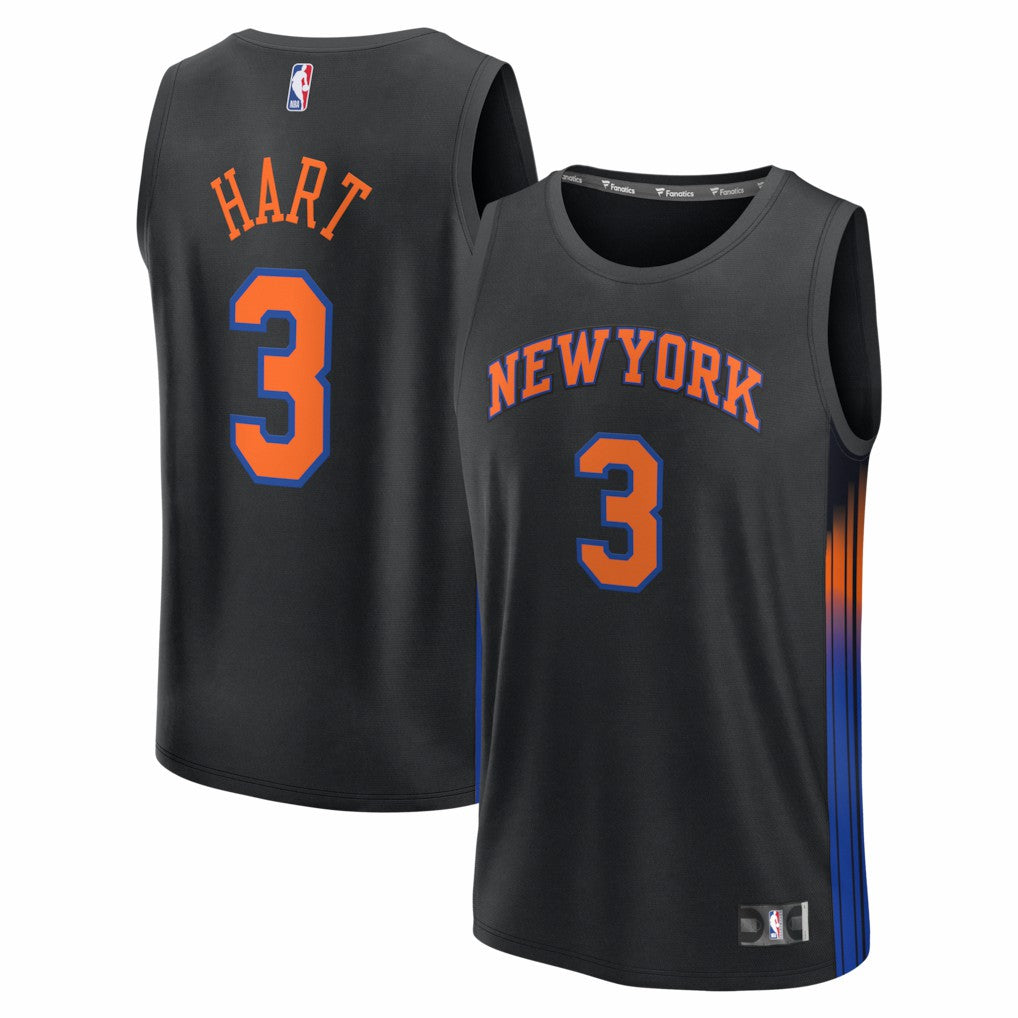 Fanatics Josh Hart New York Knicks Fast Break Jersey Statement Edition Black