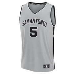 Fanatics Stephon Castle San Antonio Spurs Youth Fast Break Jersey Statement Edition Silver