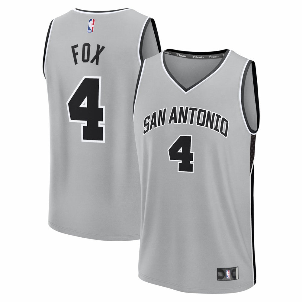 Fanatics De'Aaron Fox San Antonio Spurs Youth Fast Break Jersey Statement Edition Silver