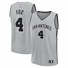 Fanatics De'Aaron Fox San Antonio Spurs Youth Fast Break Jersey Statement Edition Silver