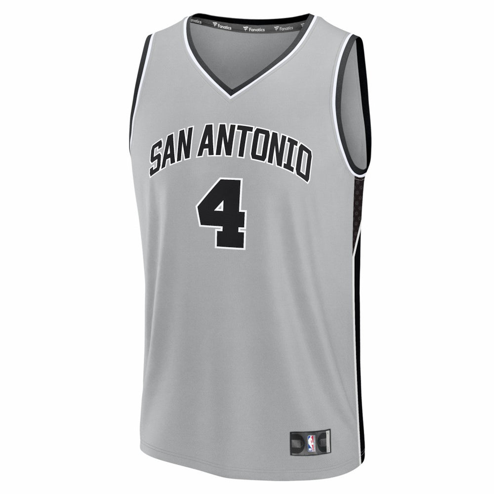 Fanatics De'Aaron Fox San Antonio Spurs Youth Fast Break Jersey Statement Edition Silver