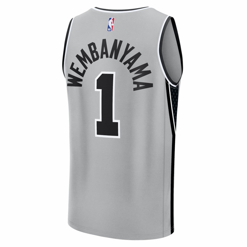 Fanatics Victor Wembanyama San Antonio Spurs Youth Fast Break Jersey Statement Edition Silver